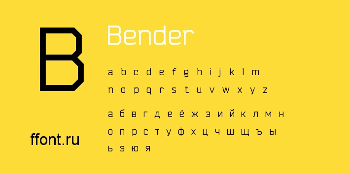 Beispiel einer Bender Bold-Schriftart