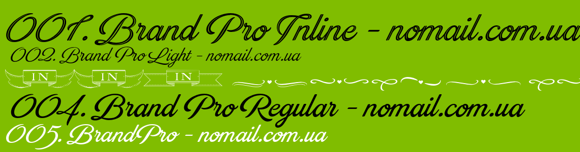 Beispiel einer Brand Pro Inline Pro-Schriftart
