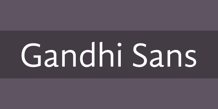 Beispiel einer Gandhi Serif-Schriftart