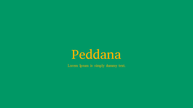 Beispiel einer Peddana-Schriftart