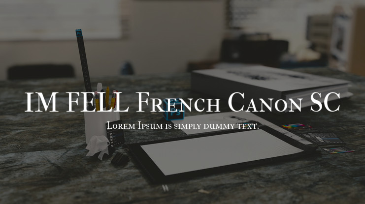 Beispiel einer IM FELL French Canon SC-Schriftart