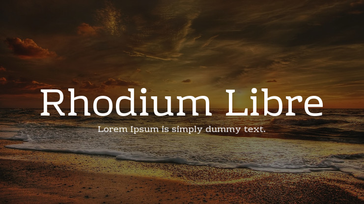 Beispiel einer Rhodium Libre-Schriftart