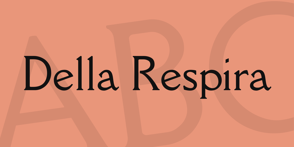 Beispiel einer Della Respira-Schriftart