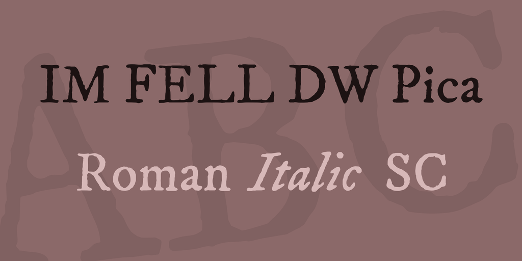 Beispiel einer IM Fell DW Pica SC-Schriftart