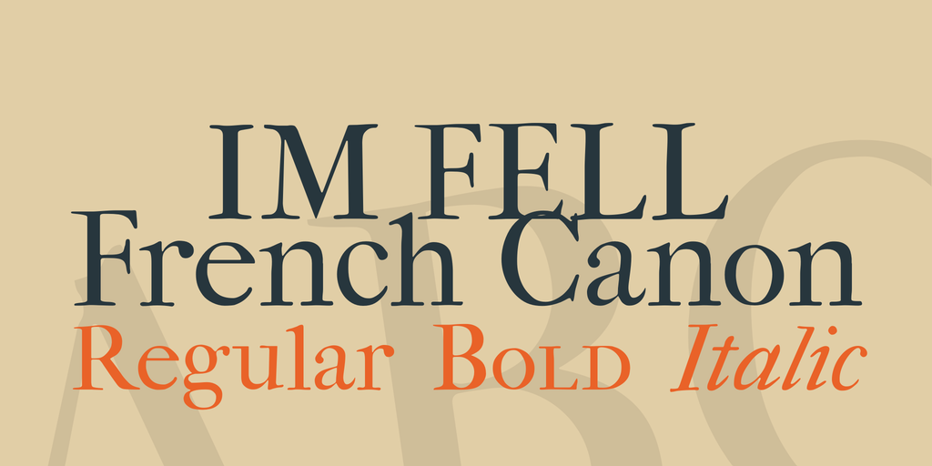 Beispiel einer IM Fell French Canon-Schriftart