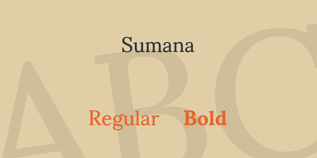Beispiel einer Sumana-Schriftart