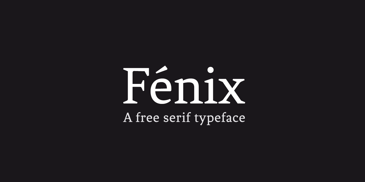 Beispiel einer Fenix-Schriftart