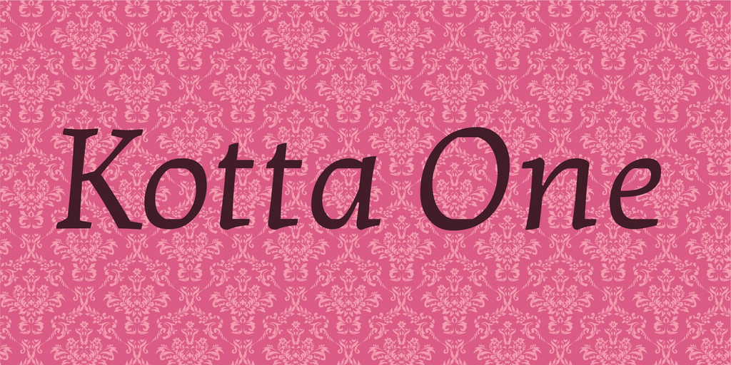 Beispiel einer Kotta One-Schriftart