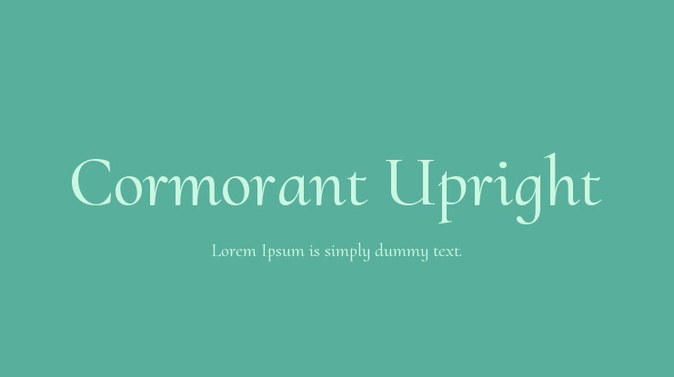 Beispiel einer Cormorant Upright-Schriftart