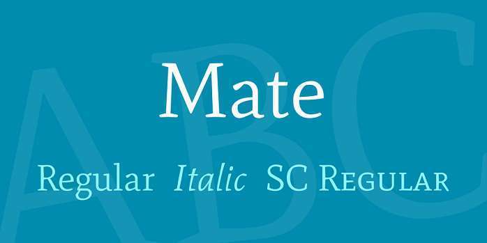 Beispiel einer Mate SC-Schriftart