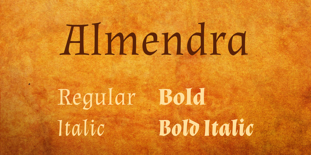 Beispiel einer Almendra-Schriftart