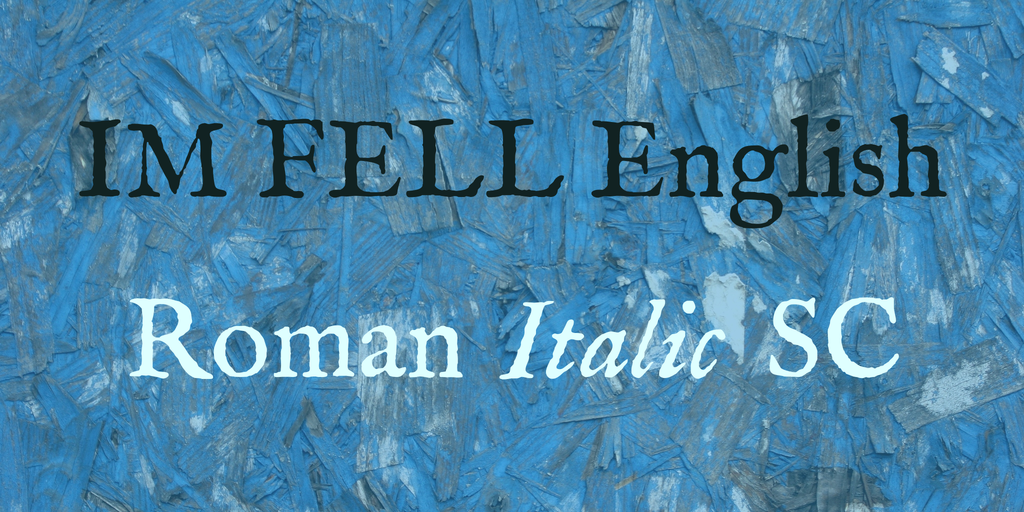 Beispiel einer IM FELL English SC-Schriftart