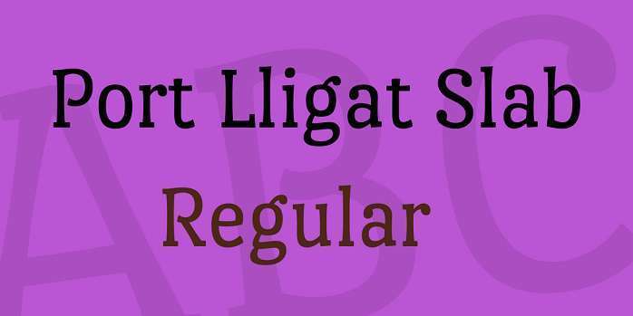 Beispiel einer Port Lligat Slab-Schriftart