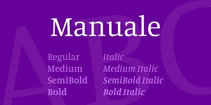 Beispiel einer Manuale Semi Bold-Schriftart