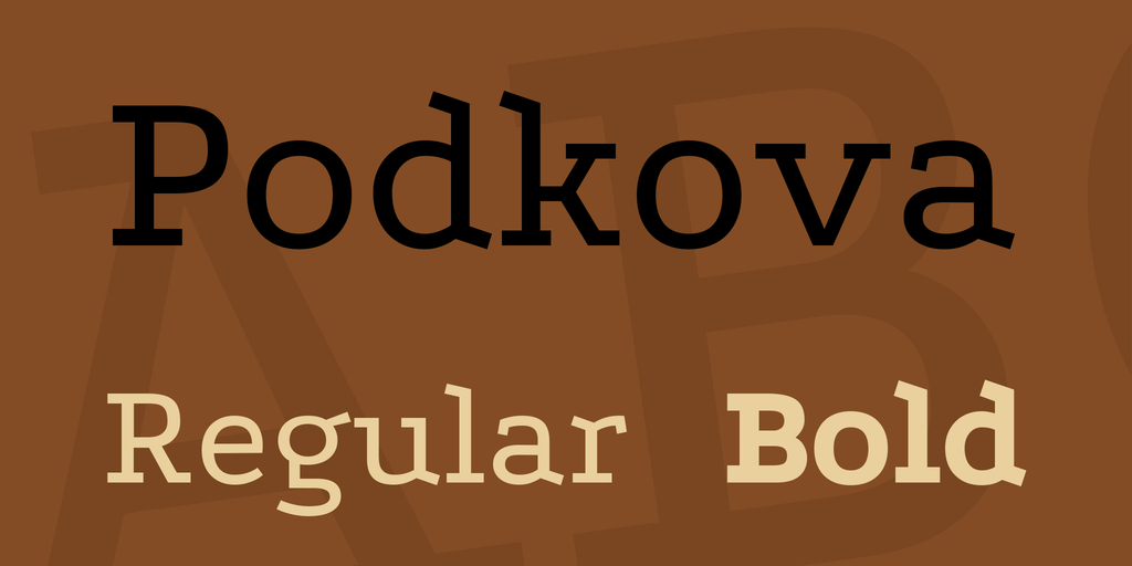 Beispiel einer Podkova-Schriftart