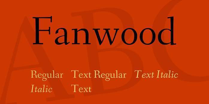 Beispiel einer Fanwood Text-Schriftart