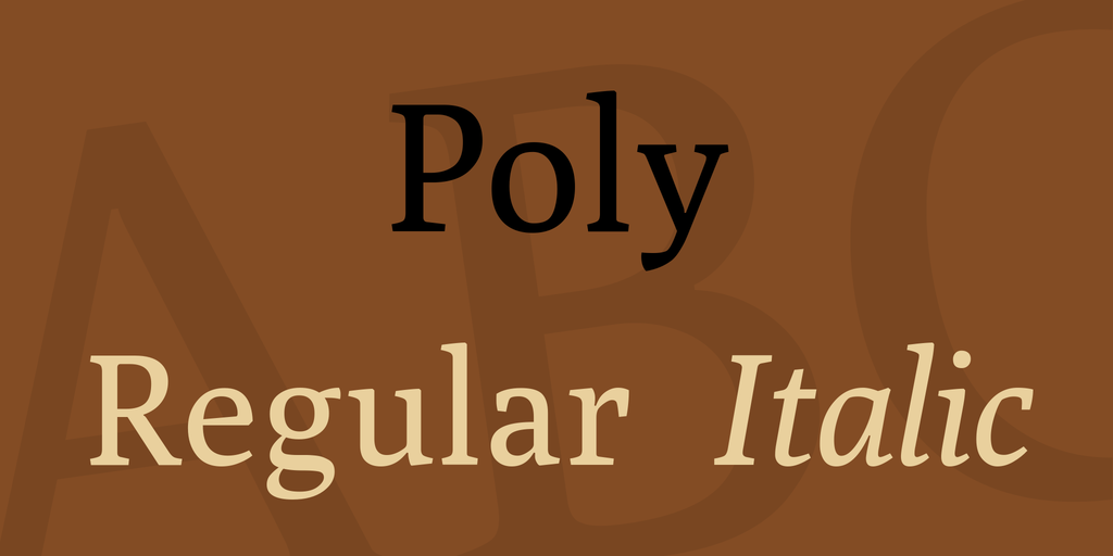 Beispiel einer Poly-Schriftart