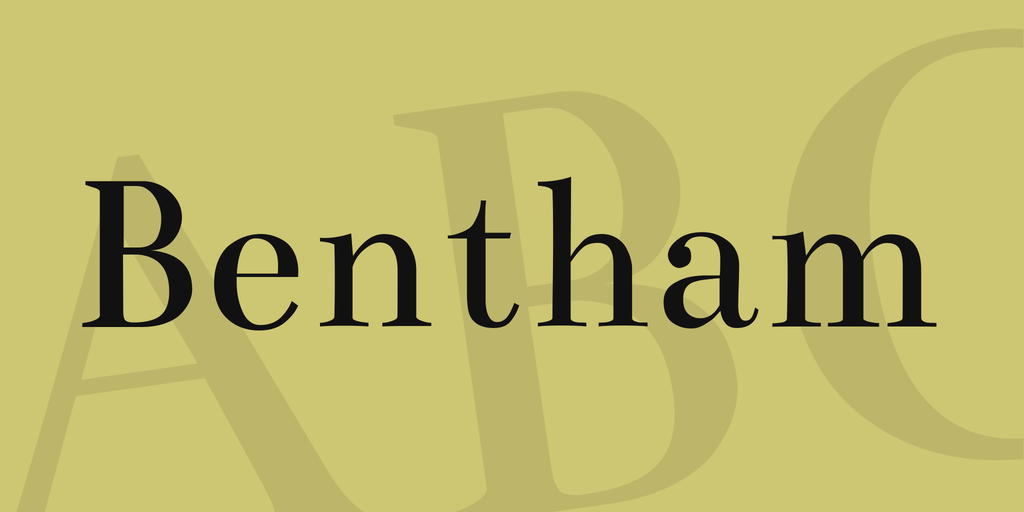 Beispiel einer Bentham-Schriftart