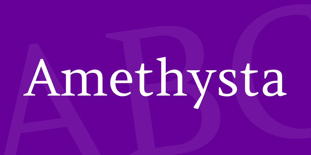 Beispiel einer Amethysta Regular-Schriftart