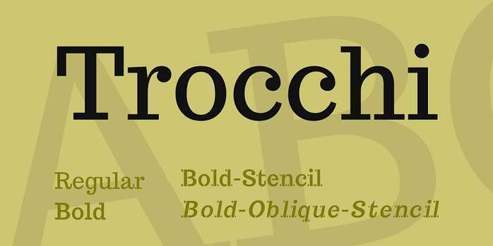 Beispiel einer Trocchi-Schriftart