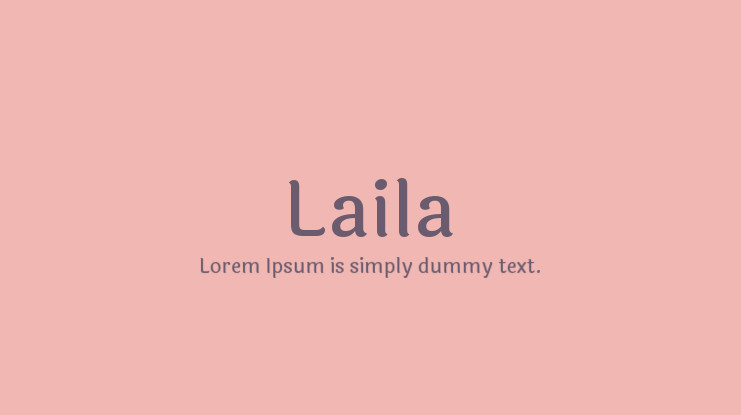 Beispiel einer Laila-Schriftart