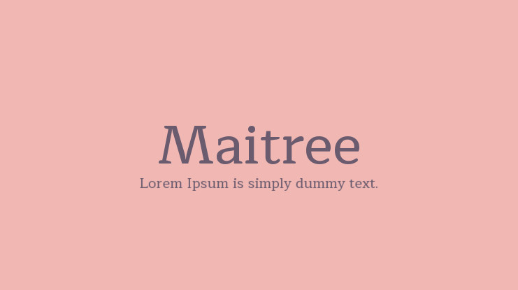 Beispiel einer Maitree Medium-Schriftart