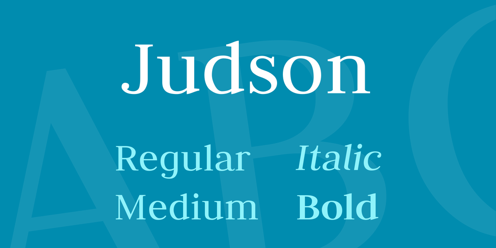 Beispiel einer Judson Italic-Schriftart