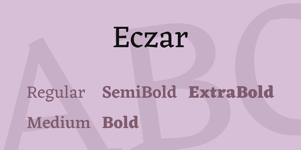 Beispiel einer Eczar-Schriftart