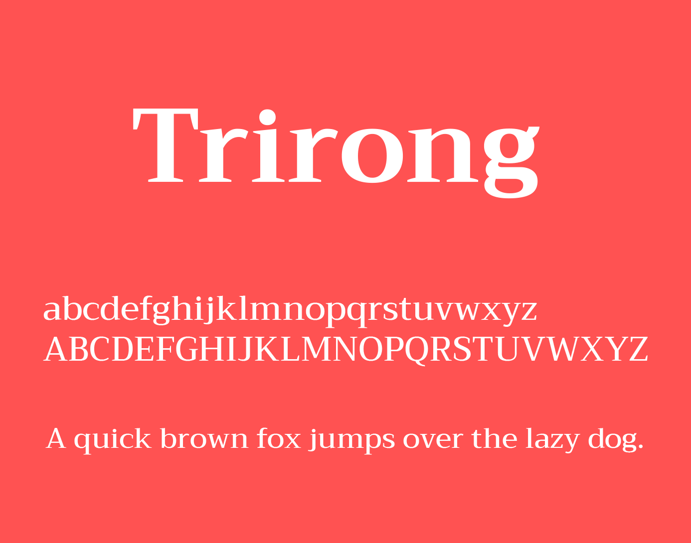 Beispiel einer Trirong-Schriftart