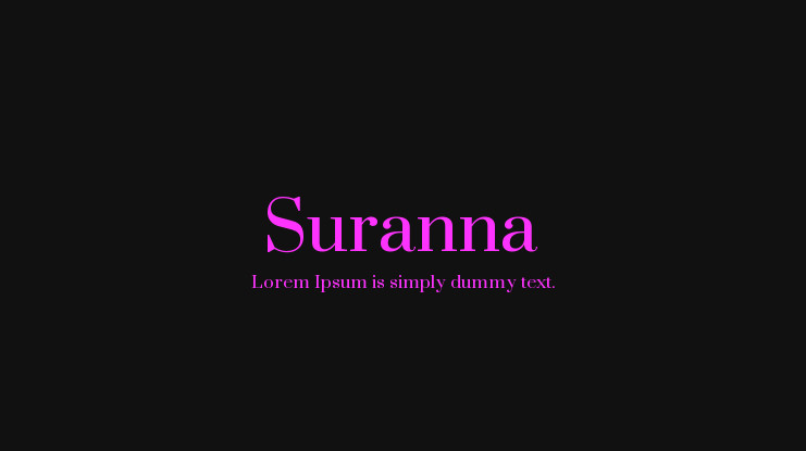 Beispiel einer Suranna-Schriftart