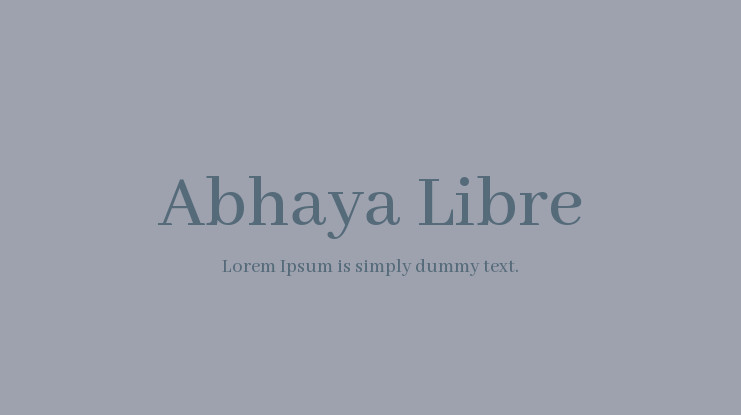 Beispiel einer Abhaya Libre-Schriftart