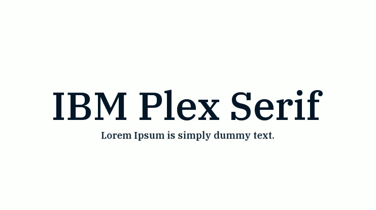 Beispiel einer IBM Plex Serif Bold-Schriftart