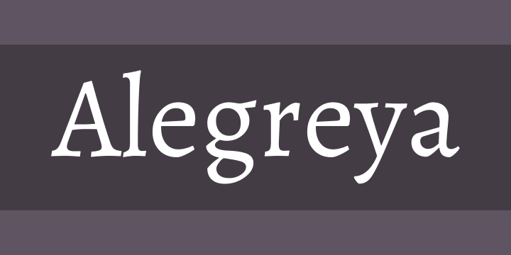 Beispiel einer Alegreya Black-Schriftart