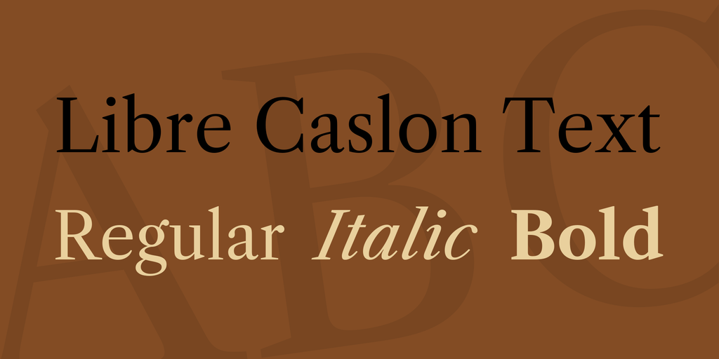 Beispiel einer Libre Caslon Text-Schriftart