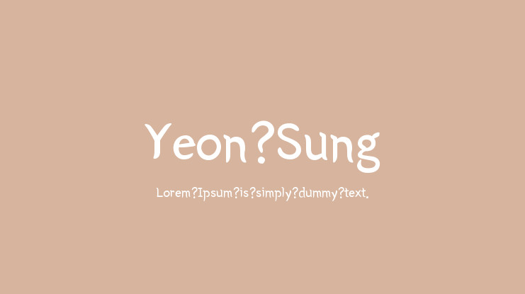 Beispiel einer Yeon Sung Regular-Schriftart