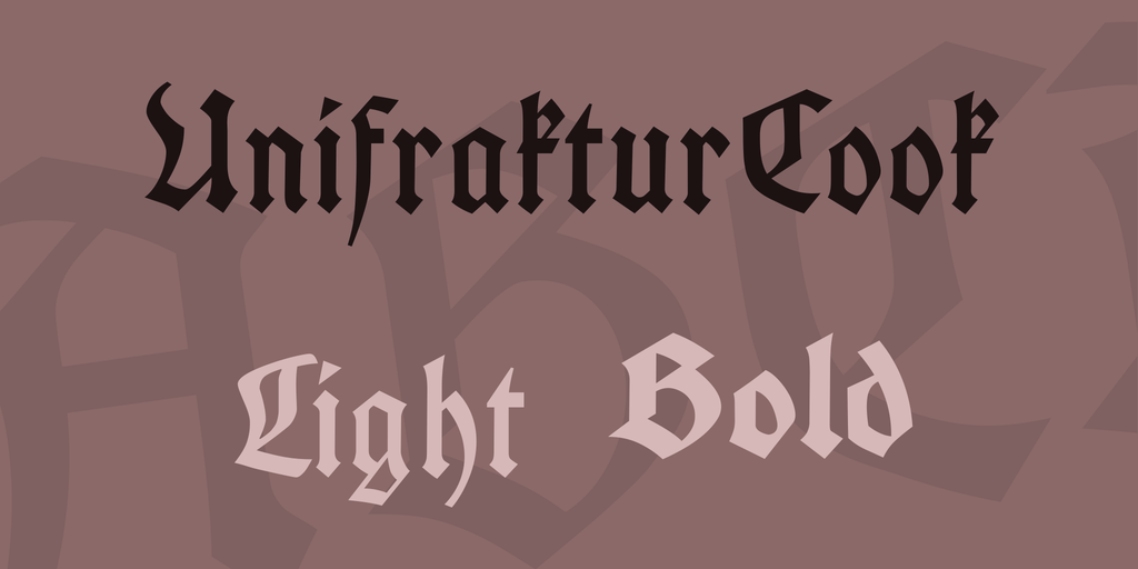 Beispiel einer UnifrakturCook-Schriftart