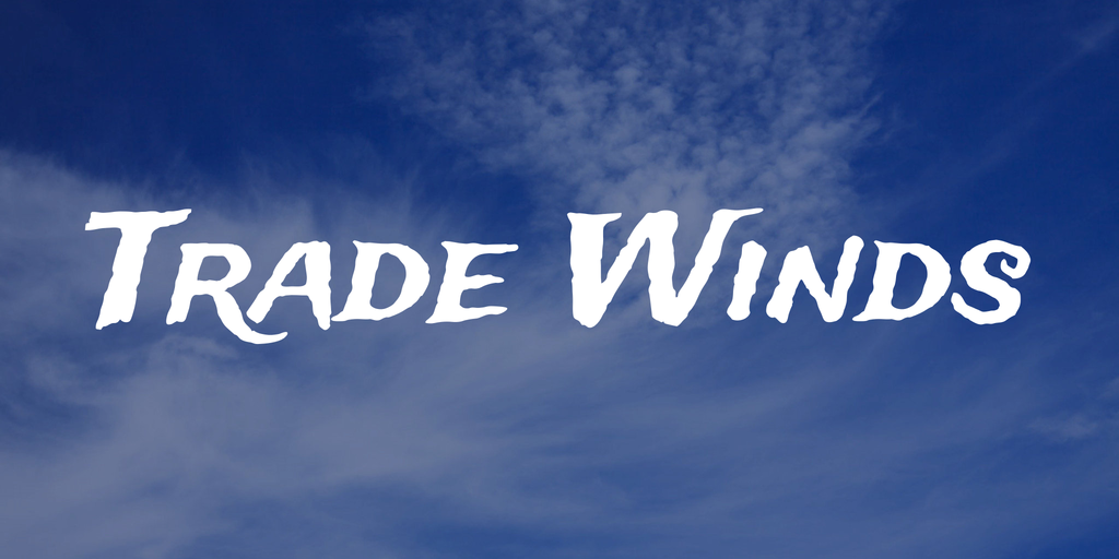 Beispiel einer Trade Winds Regular-Schriftart