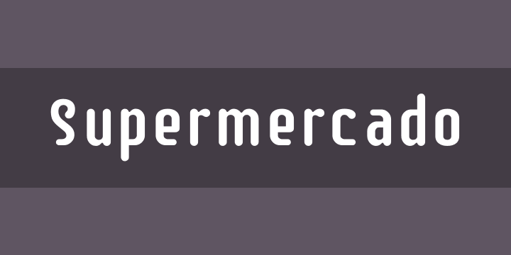 Beispiel einer Supermercado One-Schriftart