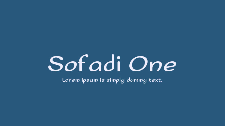 Beispiel einer Sofadi One-Schriftart