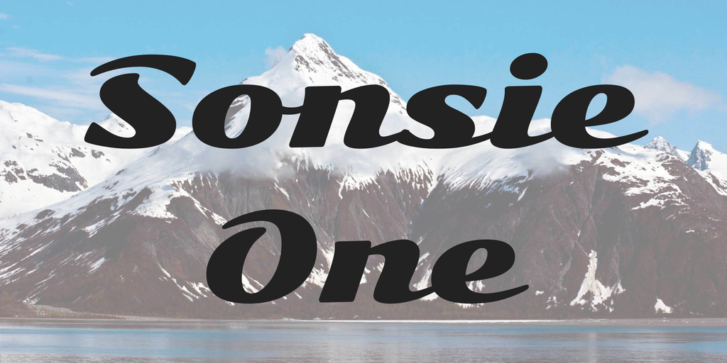 Beispiel einer Sonsie One-Schriftart