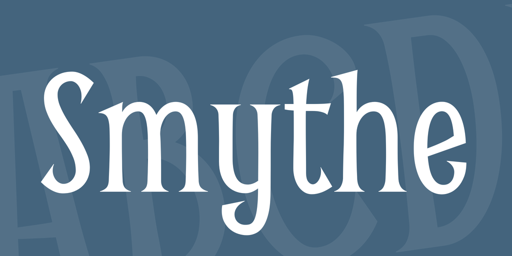 Beispiel einer Smythe Regular-Schriftart