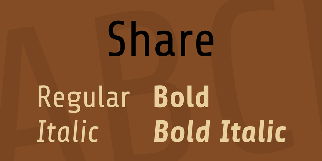 Beispiel einer Share Bold-Schriftart