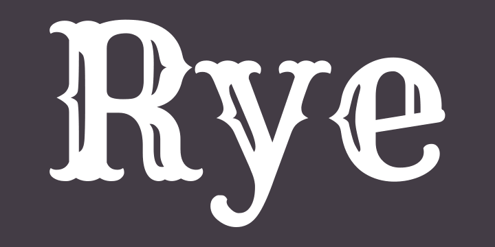 Beispiel einer Rye-Schriftart