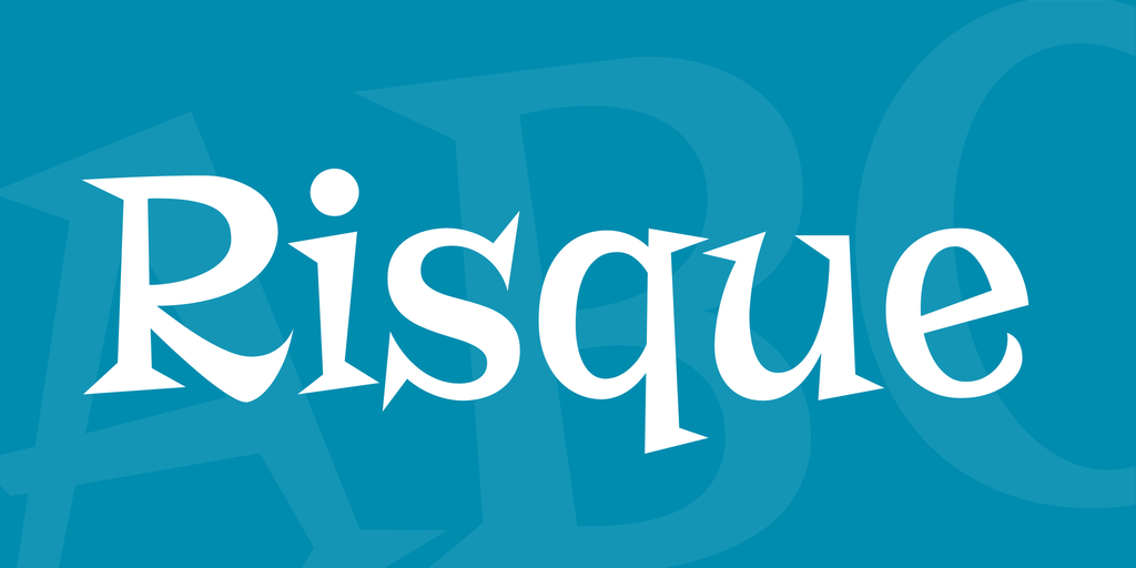 Beispiel einer Risque Regular-Schriftart