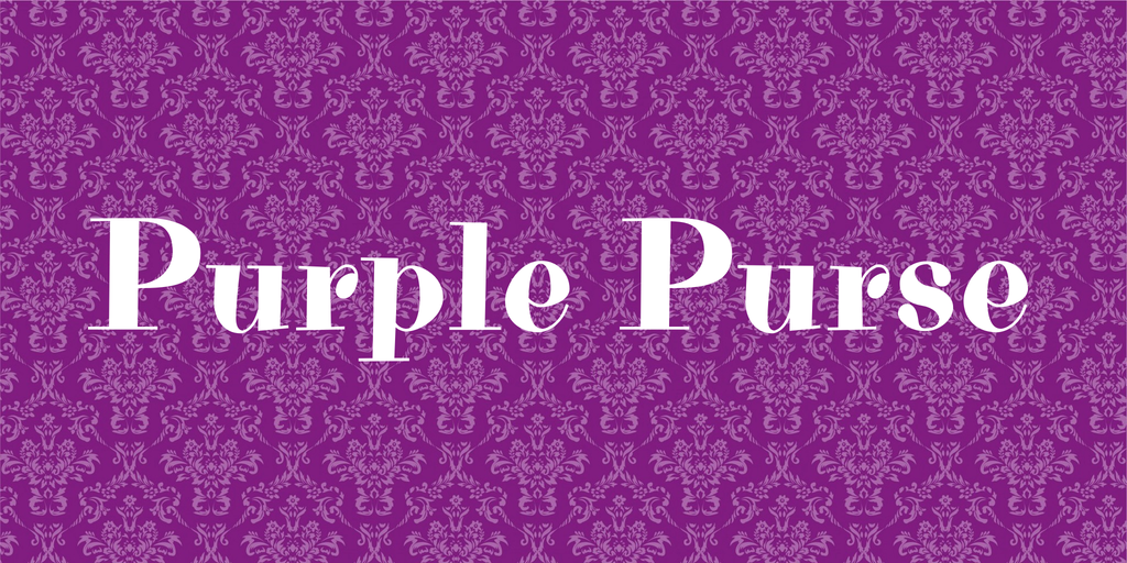 Beispiel einer Purple Purse-Schriftart