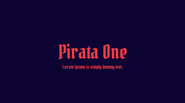 Beispiel einer Pirata One-Schriftart