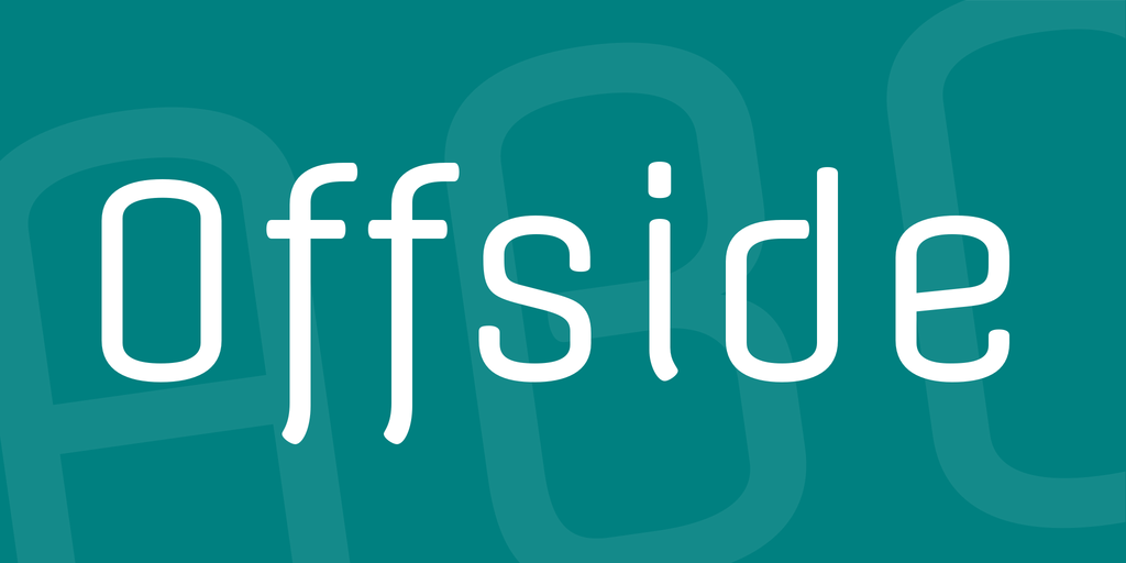 Beispiel einer Offside Regular-Schriftart