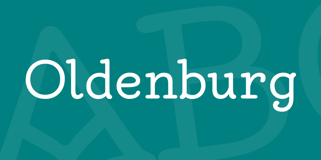 Beispiel einer Oldenburg Regular-Schriftart