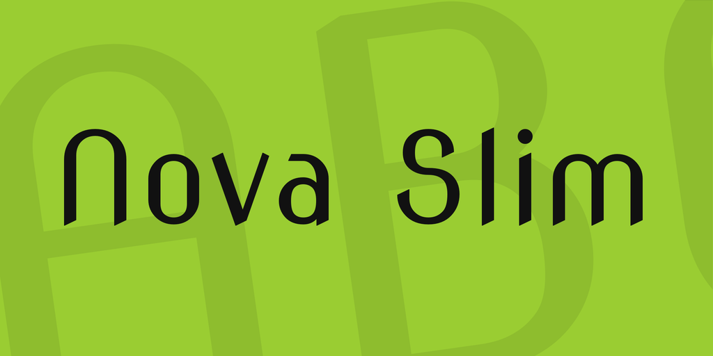 Beispiel einer Nova Slim-Schriftart