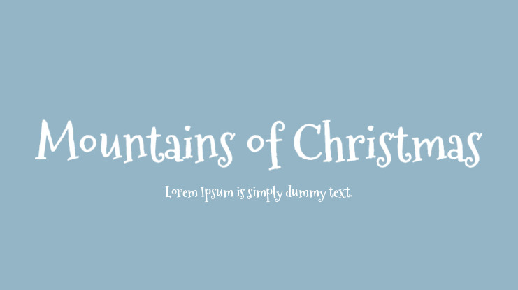 Beispiel einer Mountains of Christmas-Schriftart
